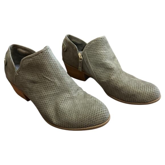 Dr Scholl's Be Energized Memory Foam Green Suede Booties Size 9 - Picture 2 of 8